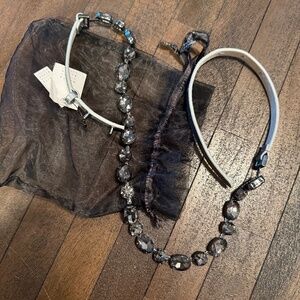 WHBM dark faux gemstone dressy belt NWT
